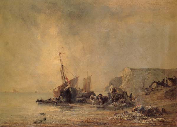 Boats on the Shore of Normandy